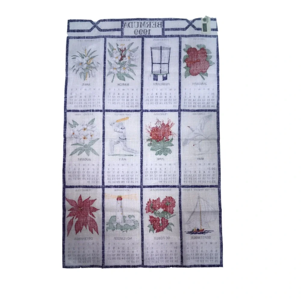 Ulster Weavers 1999 Bermuda Tea Towel Vintage Cottagecore Kitchen Decor Cloth